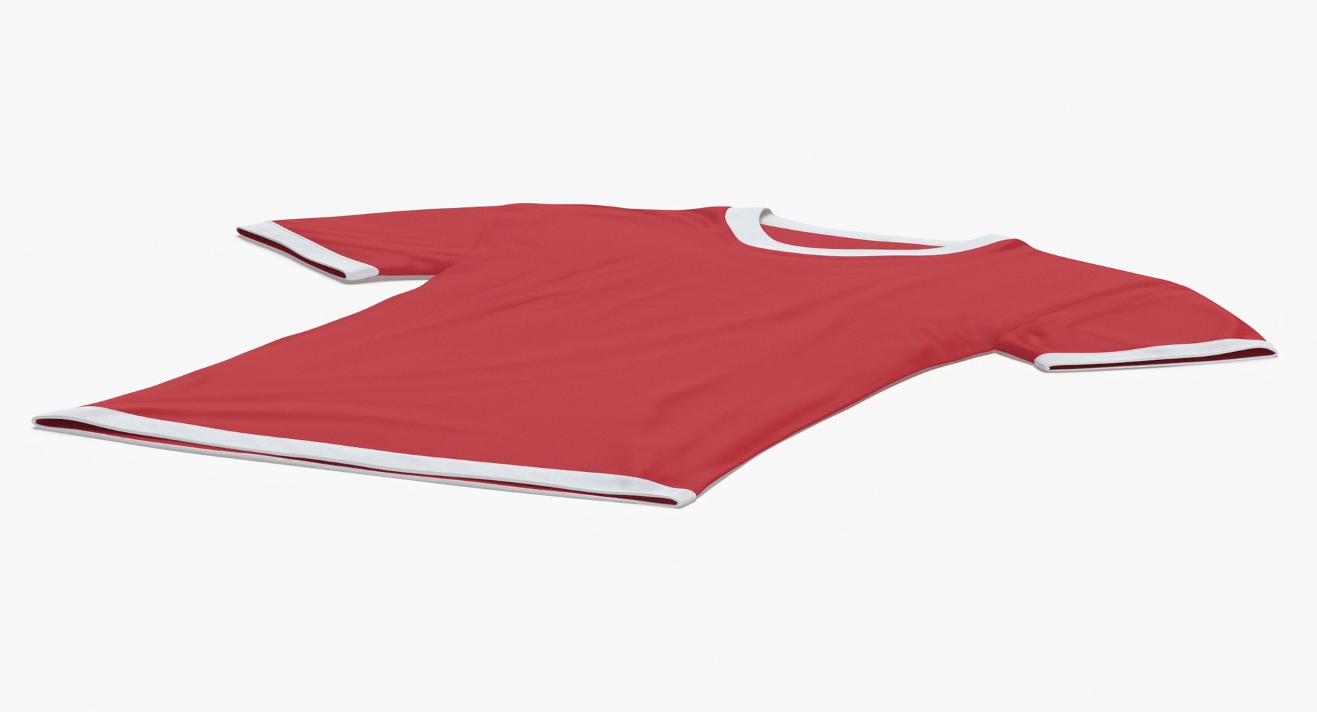 White and red crew neck Clearance