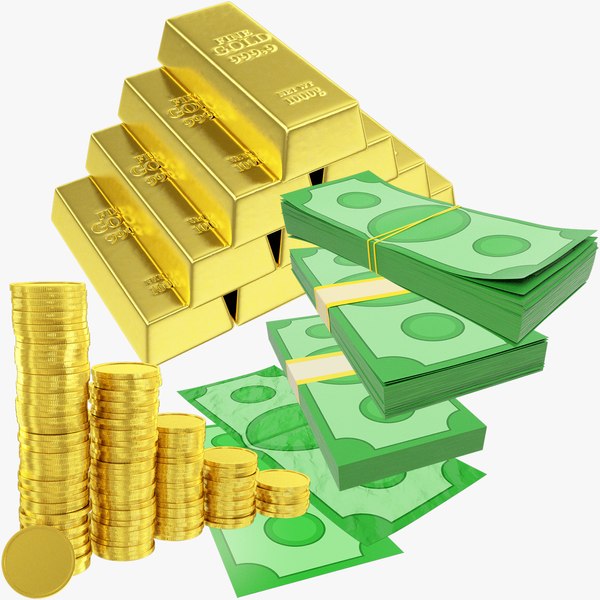 3D Cartoon Money and Gold Collection V2