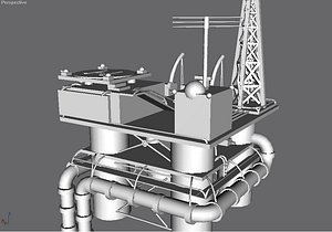 high detail oil rig.gmax