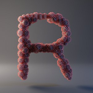 letter r covid 19 3D