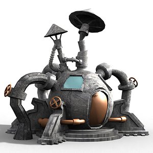 cartoon fantastic iron house