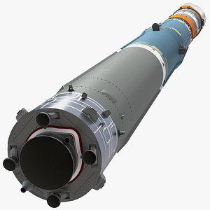 3D soyuz-2-1v launch vehicle satellites model