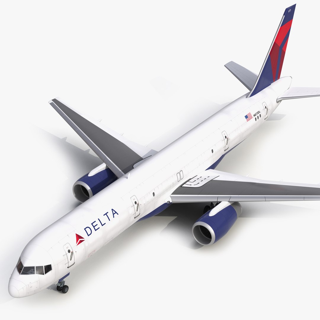 Boeing 757-200F Delta Air Lines 3D Model 3D model preview