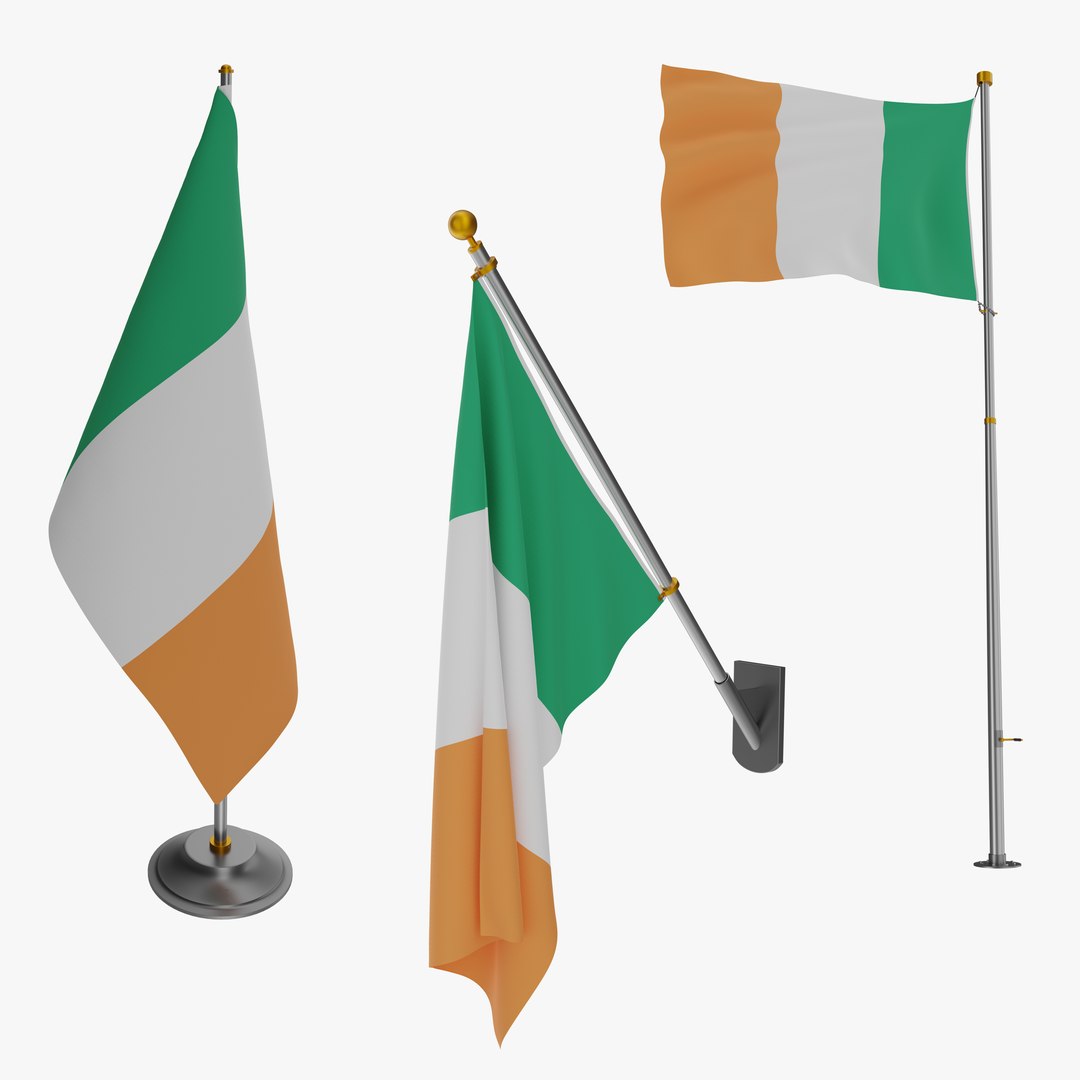 3D Irish Flags Model - TurboSquid 2207724