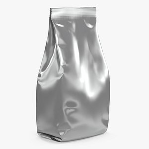 silver foil clear packaging 3D model