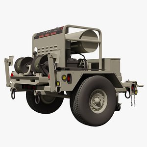 3d military landa trailer pressure model