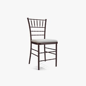 3D Event Chiavari Chairs Mahogany model