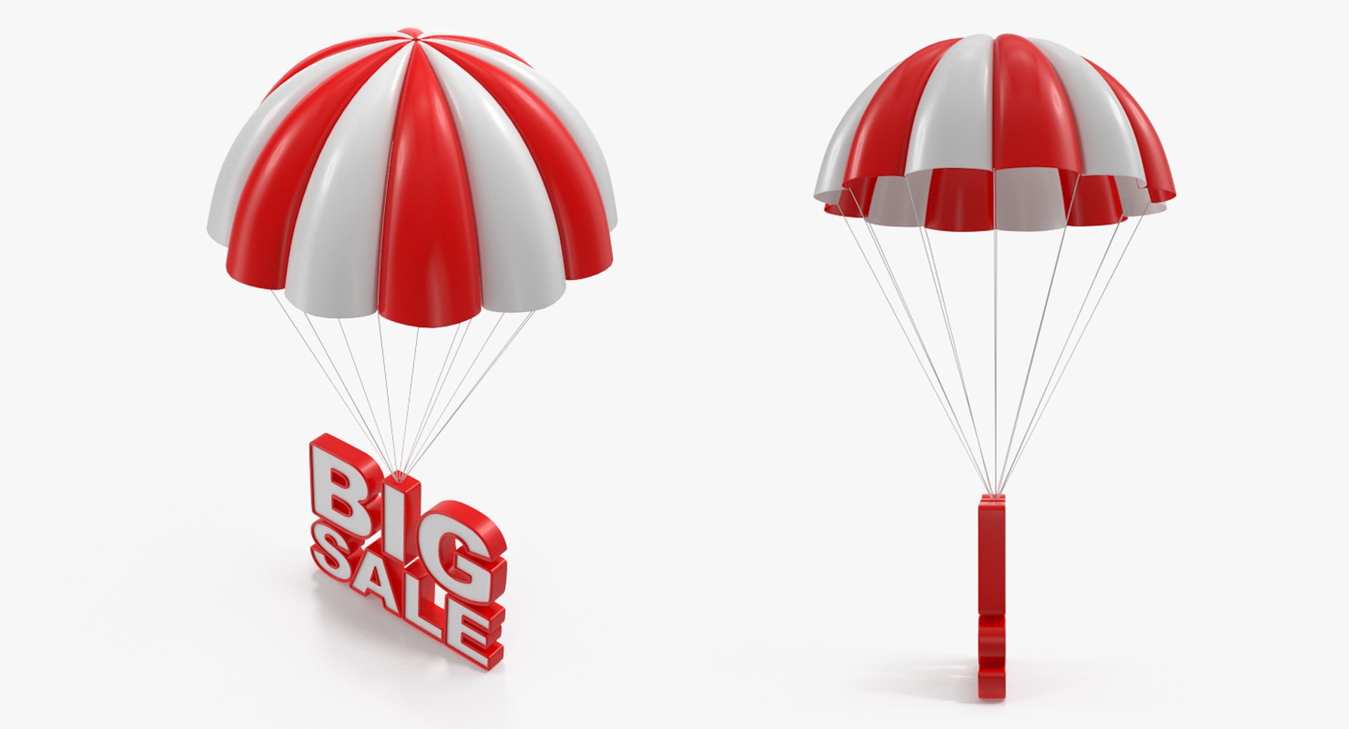 Parachute Discount Sign 3D TurboSquid 1218901