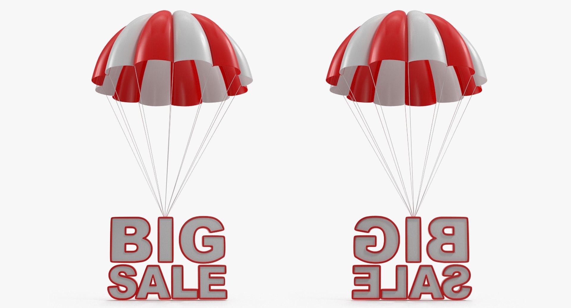Parachute Discount Sign 3D TurboSquid 1218901