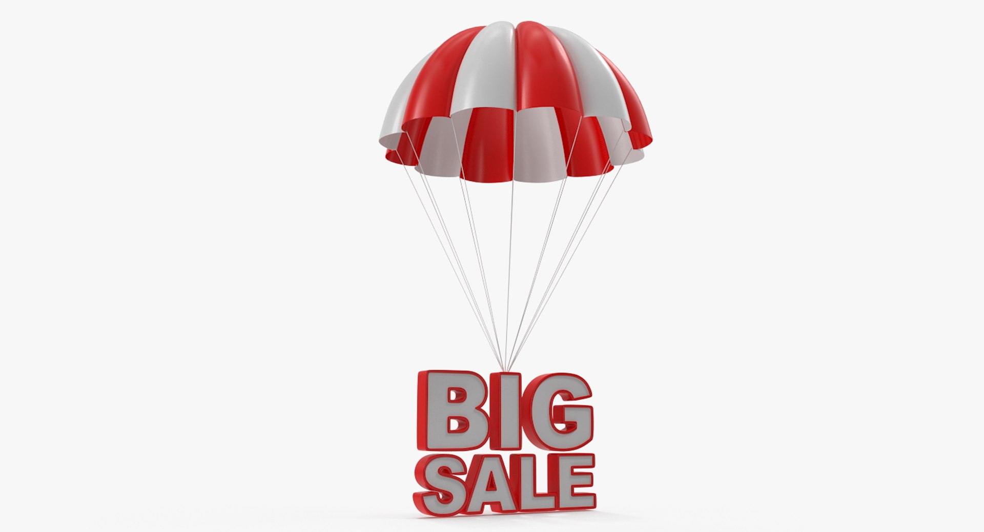 Parachute Discount Sign 3D TurboSquid 1218901