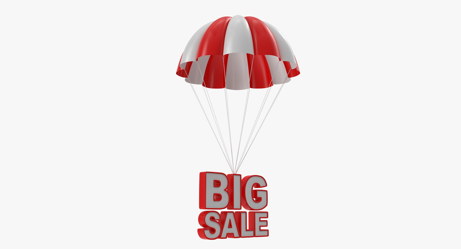 Parachute Discount Sign 3D TurboSquid 1218901
