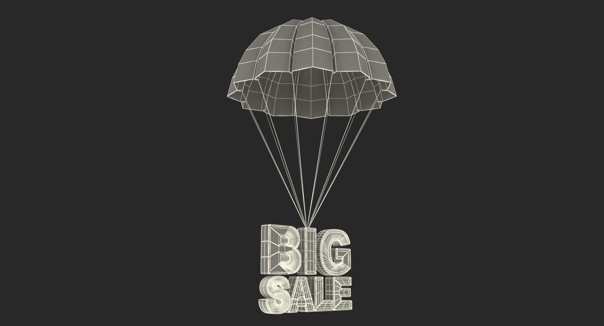 Parachute Discount Sign 3D TurboSquid 1218901