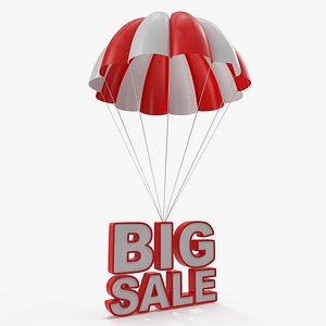 parachute discount sign 3D