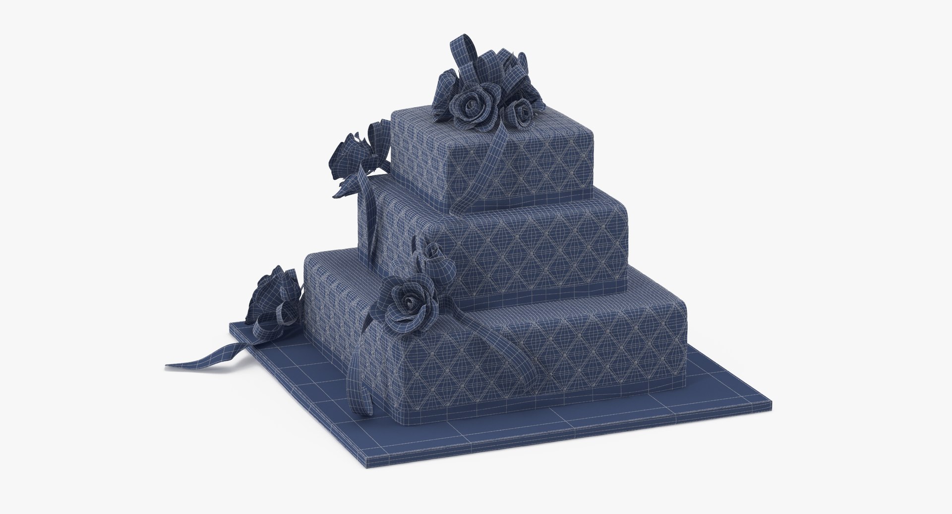 Square Wedding Cake C4d