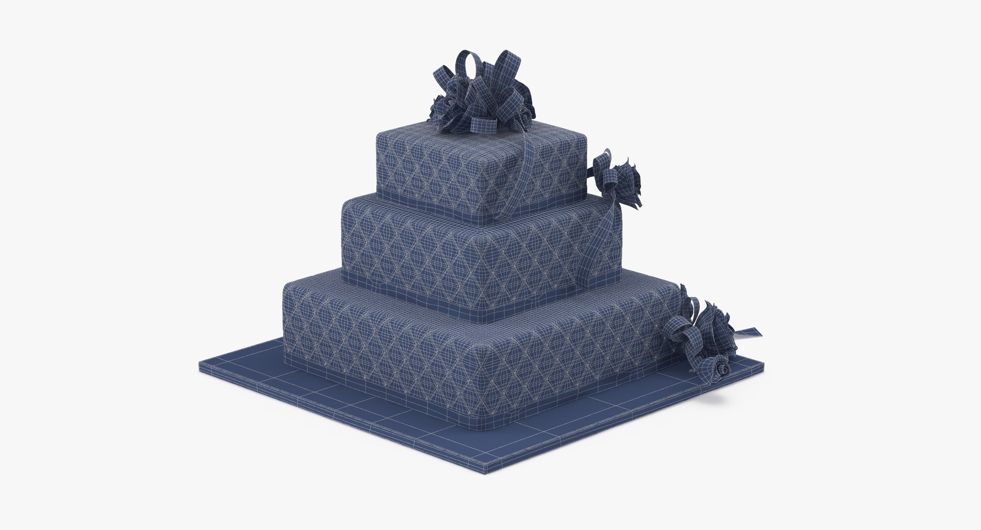 Square Wedding Cake C4d