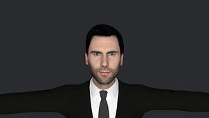 Adam Levine Hyper Realistic Full Body Fully Rigged 3D Character 3D model