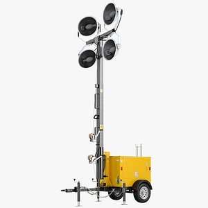 3d light tower mast model