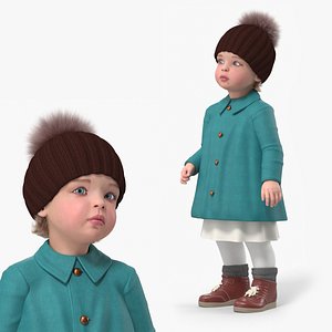 Toddler Girl Everyday Autumn Style Standing Fur