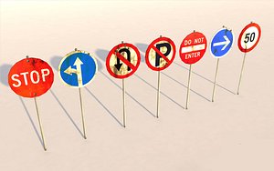 road traffic sign model