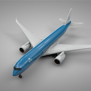 3D airbus a350-900 klm l223 model