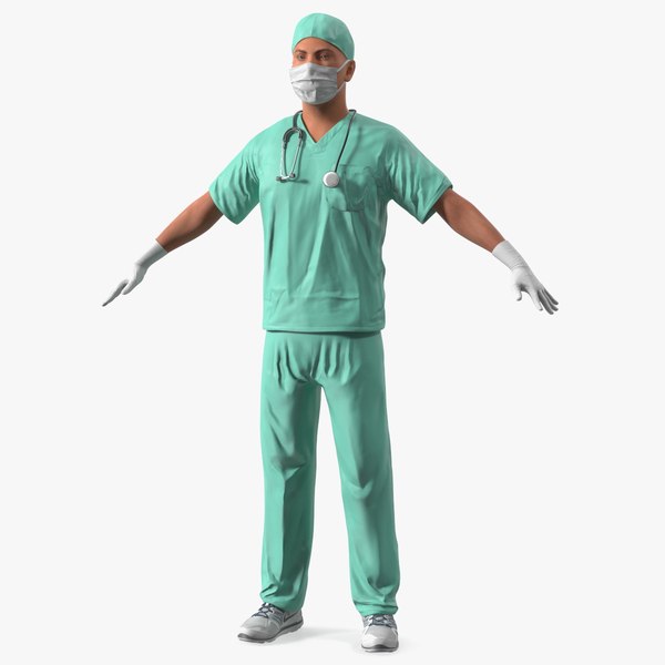 3D Male Surgeon Doctor model