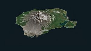 augustine volcano 3D