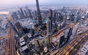 Burj Khalifa Downtown Dubai 3D City