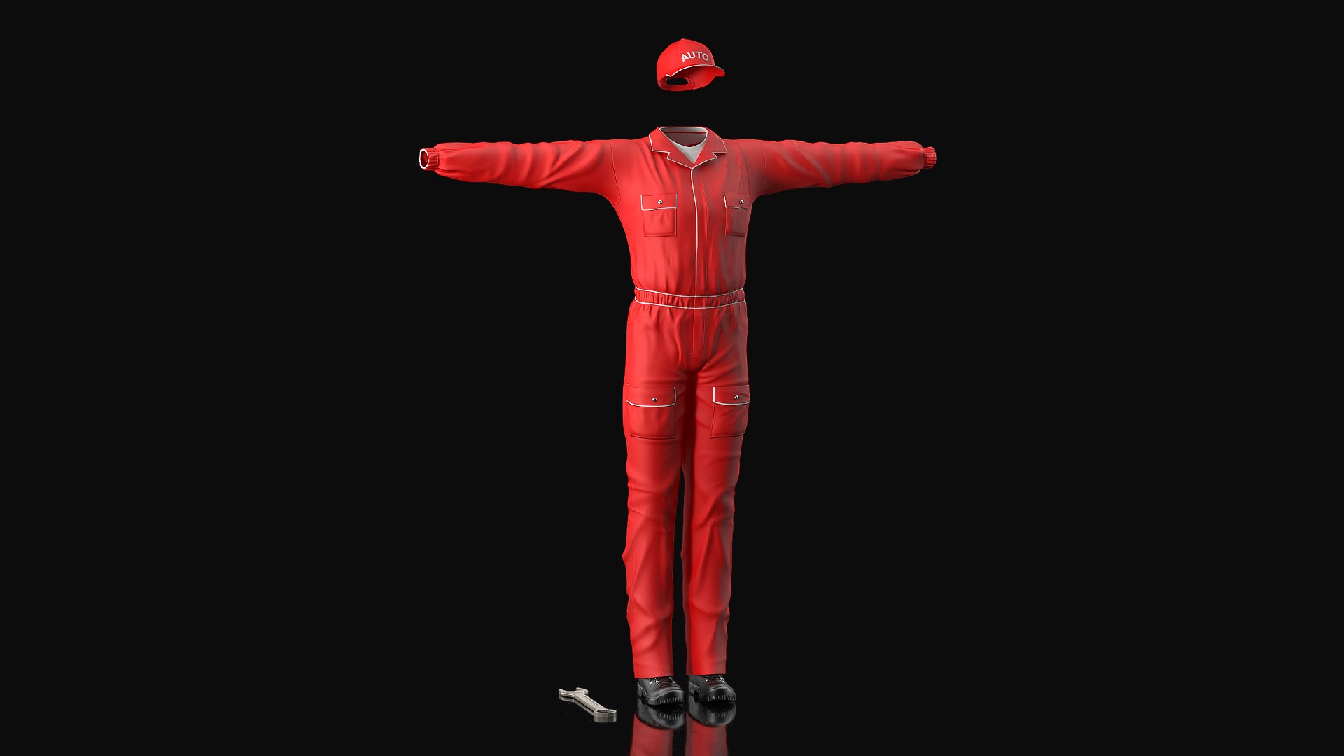Auto Mechanic Clothes 3D model preview