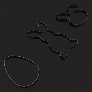 Easter Cookie Cutters 3D model