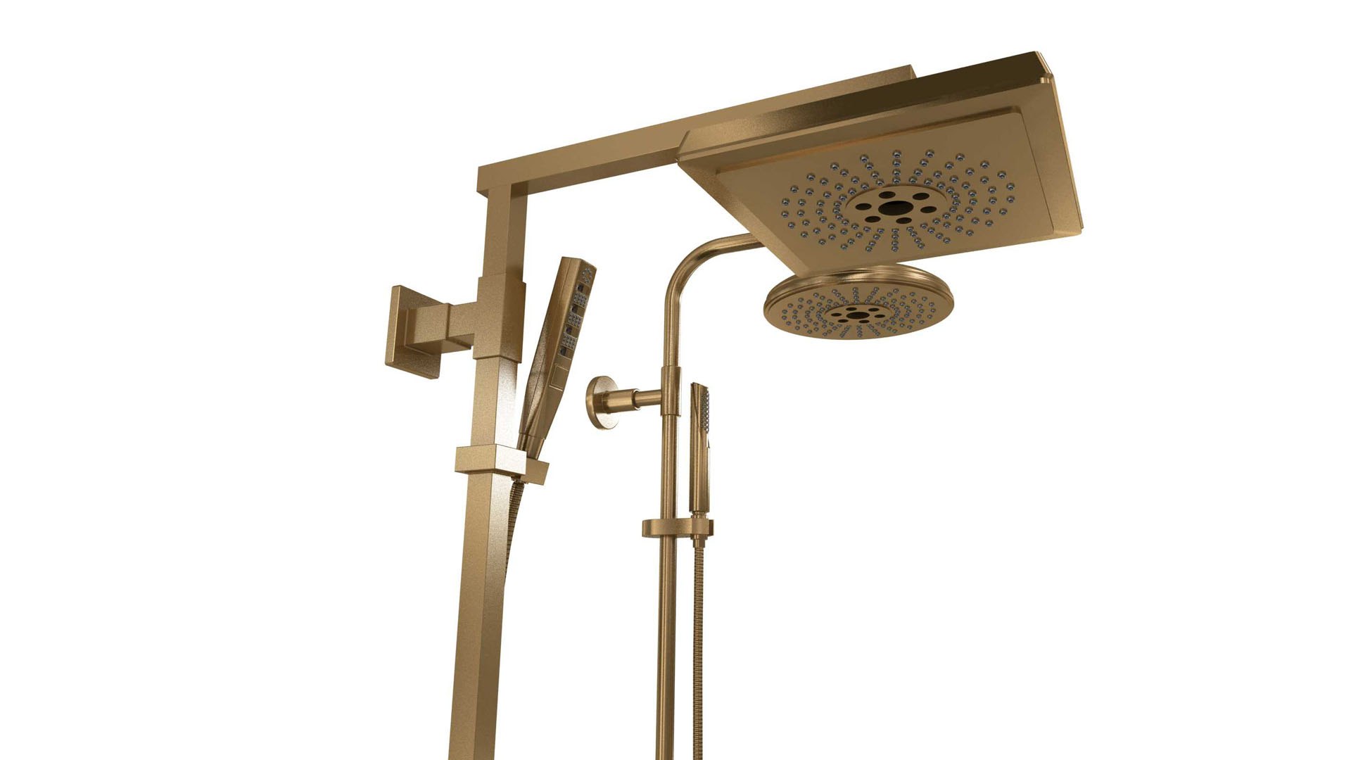 3D Delta Shower Head Mixer Brass Finish TurboSquid 1756673