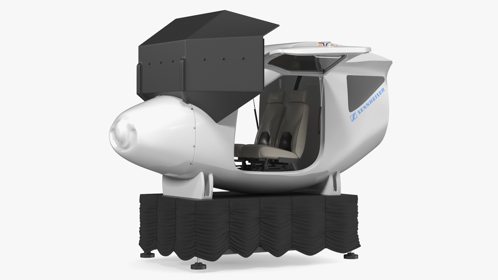 Flight Simulator Sennheiser BOT SC07 Rigged 3D model preview