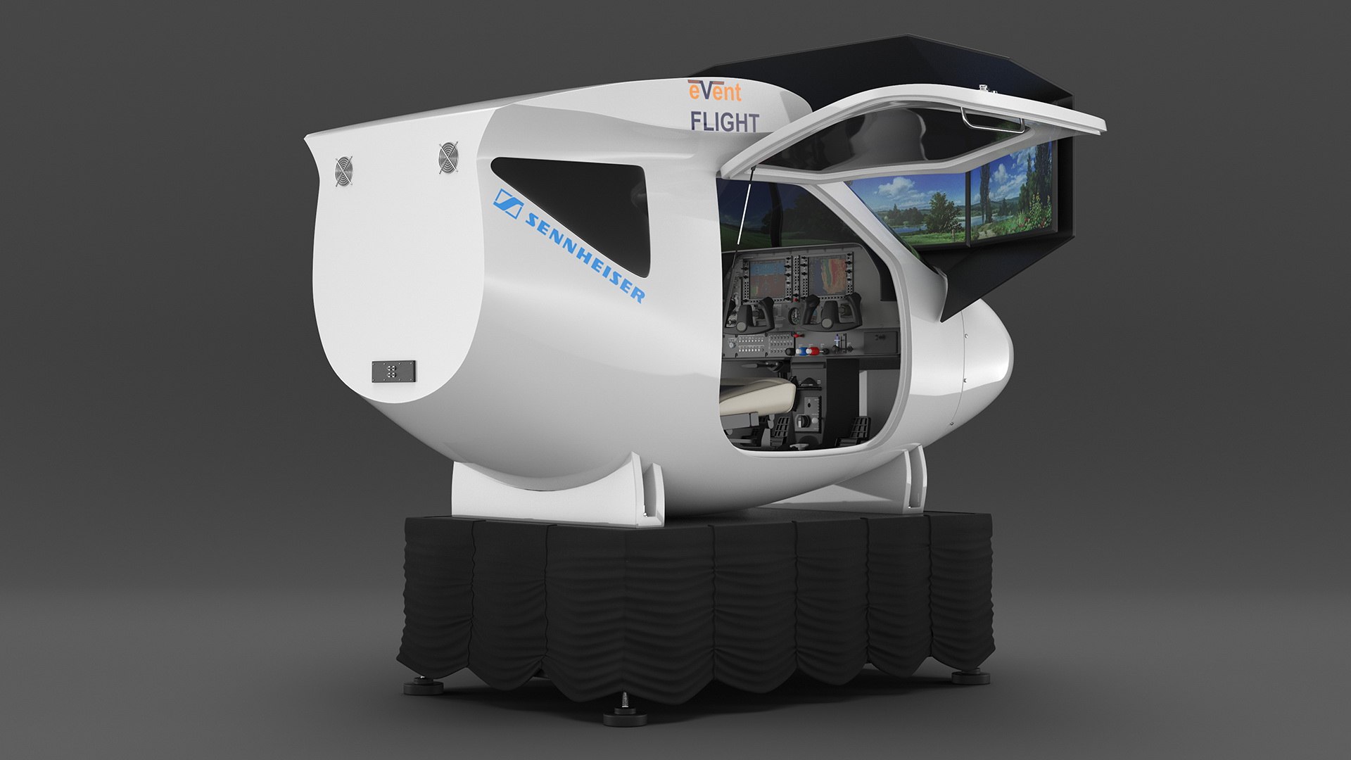3D Flight Simulator Sennheiser BOT SC07 Rigged - TurboSquid 2174759