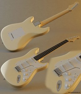 3d electric guitar model