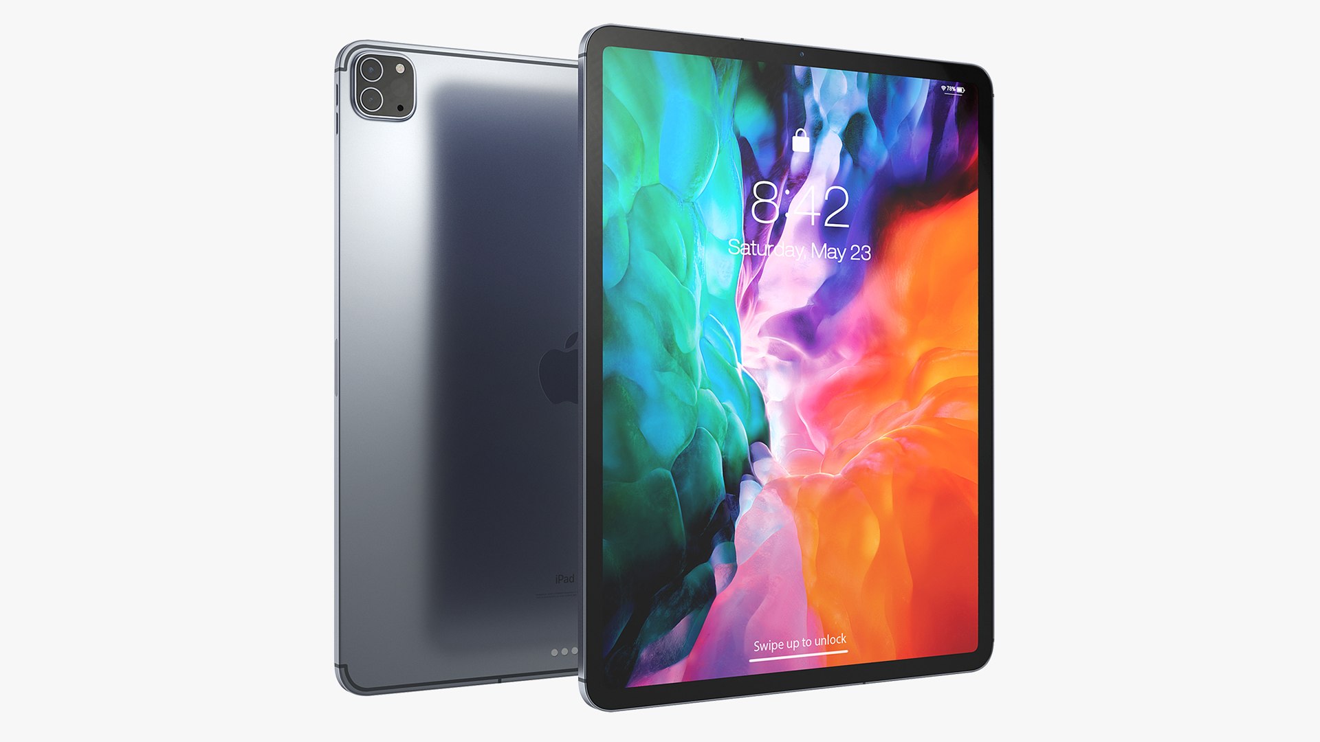 iPad Pro 2020 12.9 inch Space Grey 3D model preview