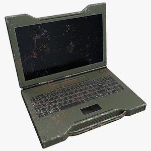 Military Laptop - Low Poly Game Ready