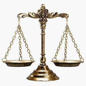 3D model Ornate Justice Scale