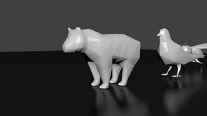 14 animals lowpoly pack 3D model