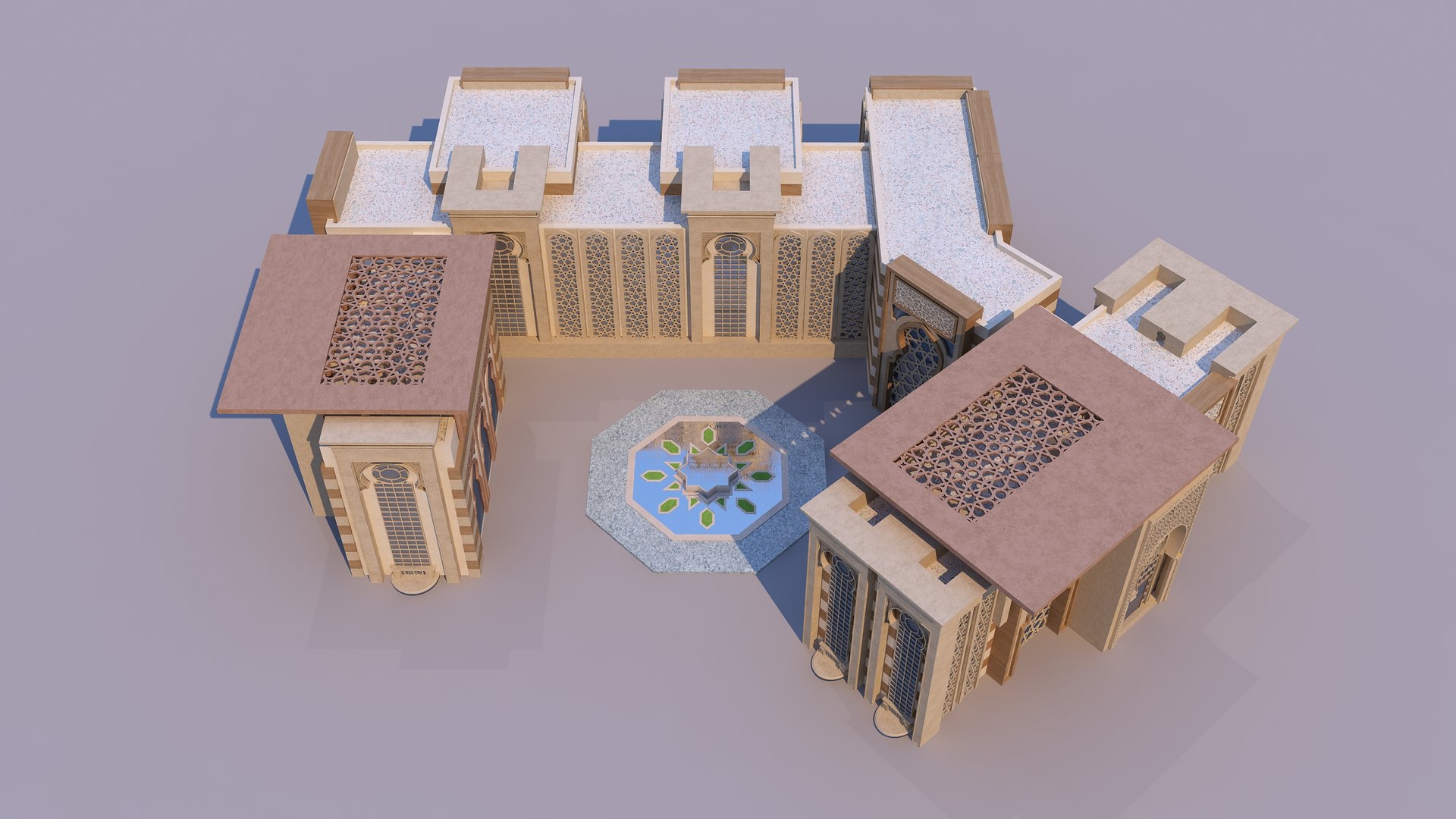 0166 - Islamic Facade Building 3D Model - TurboSquid 2240012