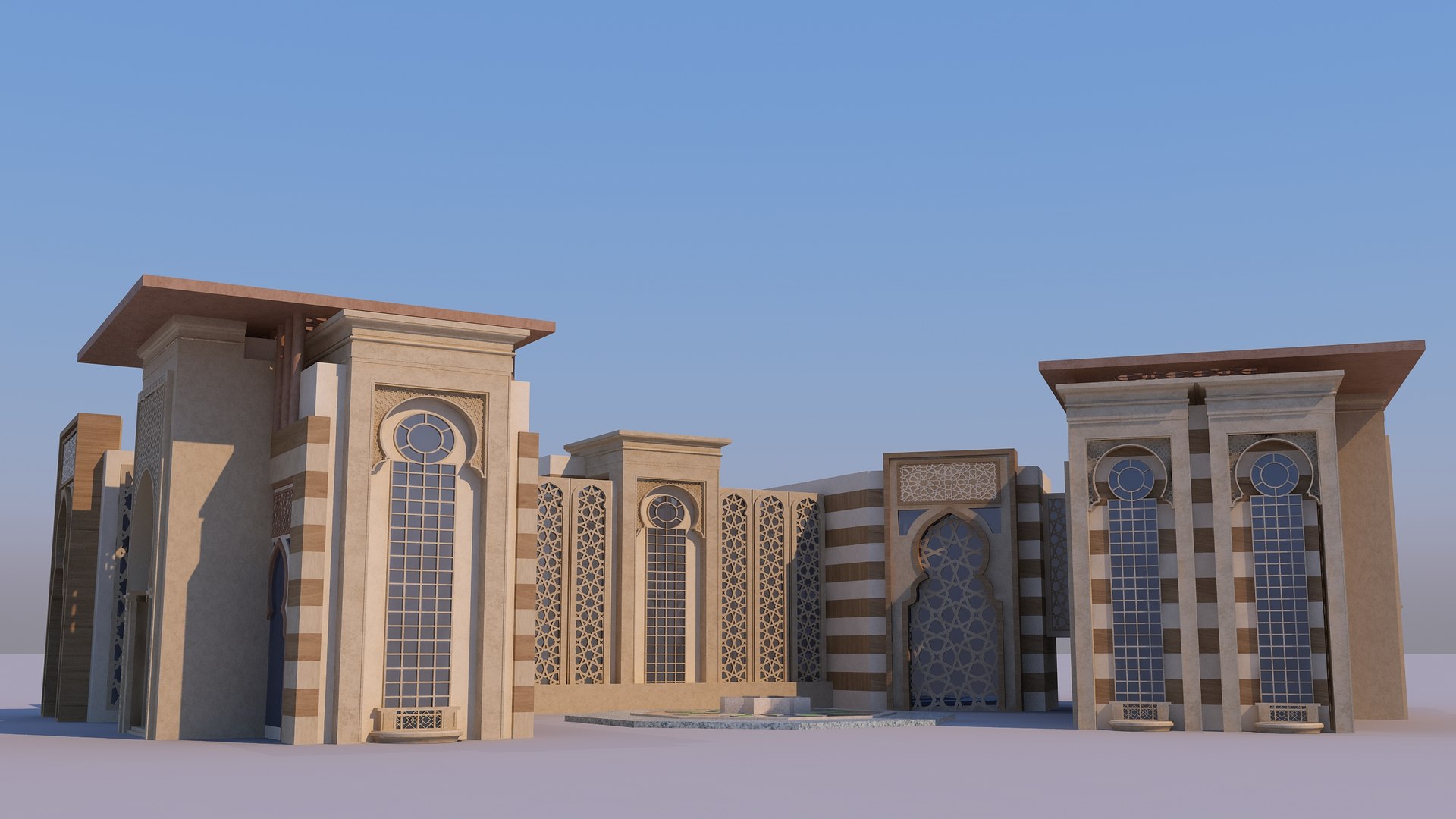 0166 - Islamic Facade Building 3D Model - TurboSquid 2240012