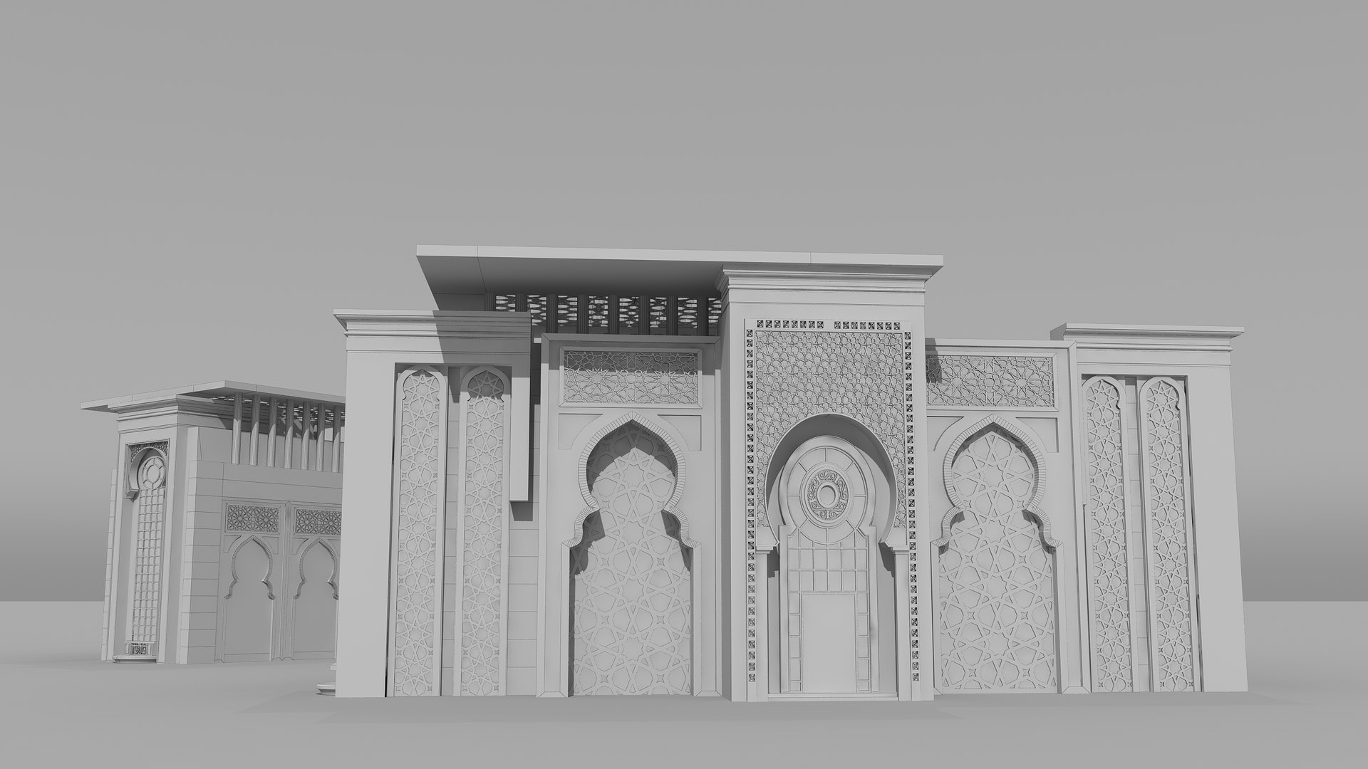0166 - Islamic Facade Building 3D Model - TurboSquid 2240012