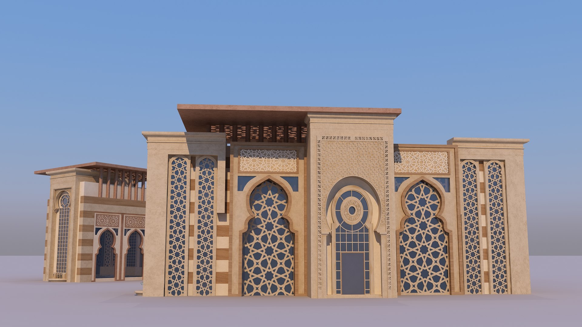 0166 - Islamic Facade Building 3D Model - TurboSquid 2240012