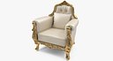 Throne Chair Small 3D Model
