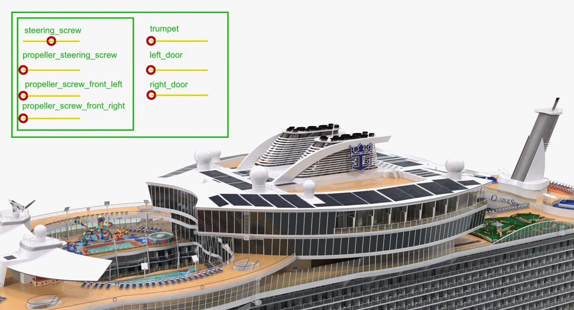 Cruise ship oasis seas 3D model - TurboSquid 1327430