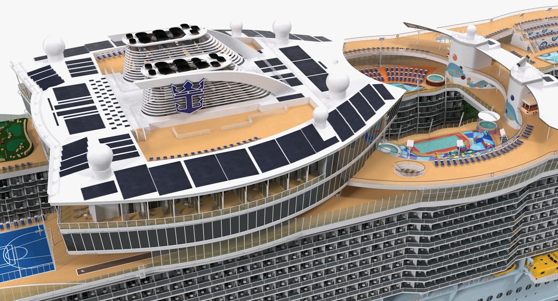 Cruise ship oasis seas 3D model - TurboSquid 1327430