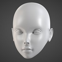 BJD Doll Head - 3D Print