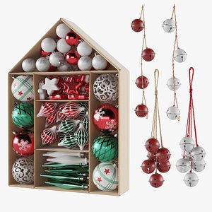 3D Christmas Decoration Set 02 model