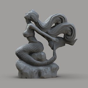3D Mermaid Statue