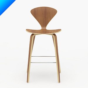 3d model cherner wood leg stool design