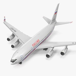 3D IL-96 Russian Presidential Aircraft Simple Interior Rigged