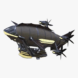 Steampunk Blimp Rigged
